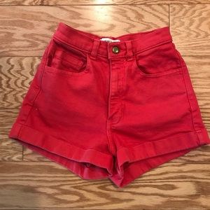 American Apparel Mom Short Cherry